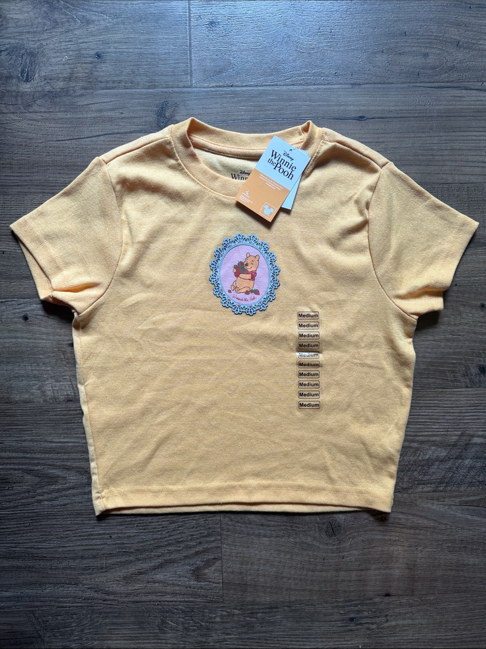 Disney Yellow Winnie the Pooh Short Sleeve Tee